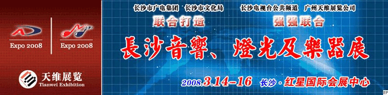 2008第二届中国(长沙)专业音响、灯光及技术展览会<br>2008第二届中国(长沙)国际乐器展览会