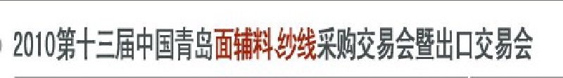 2010第十三届中国青岛国际面辅料、纱线采购交易会暨出口交易会