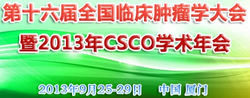 2013第十六届全国临床肿瘤学大会暨2013年CSCO学术年会
